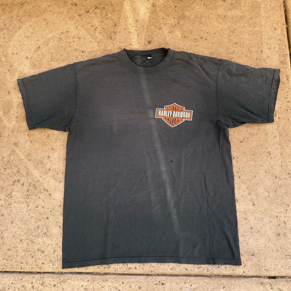 Vintage 90's Harley Davidson Devil Pin Up Girl Racing Puerto Vallarta T Shirt XL